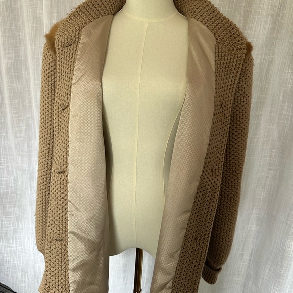 Vintage KENT FISHER Baltimore Genuine Mink Fur & Wool Knit Jacket | L/XL - Picture 7 of 10